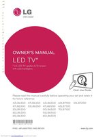 LG 42LB6300UQ TV Operating Manual